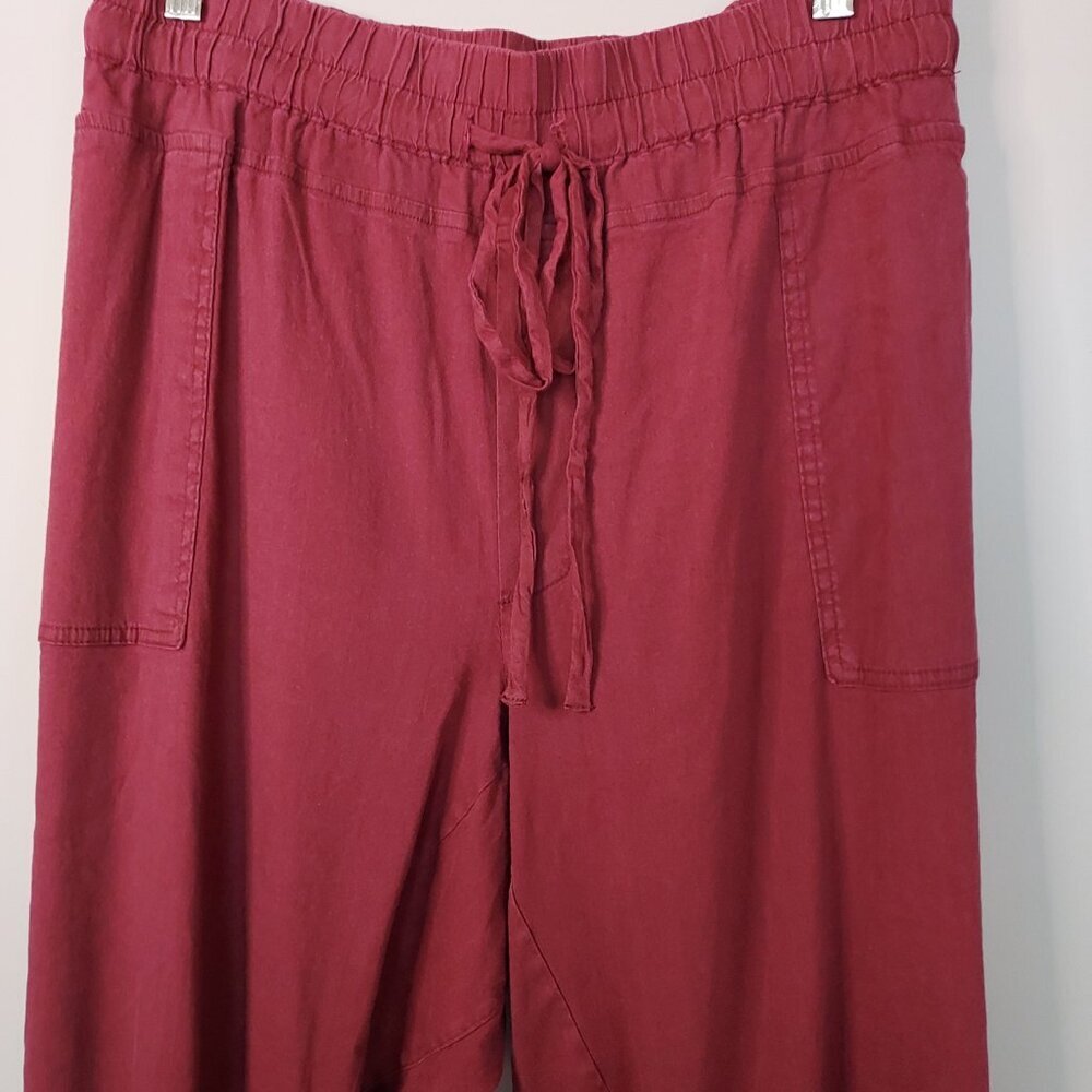 Kut from the Kloth Linen Blend Cropped Pants in Cinnamon Pants Size 2X - Picture 9 of 10